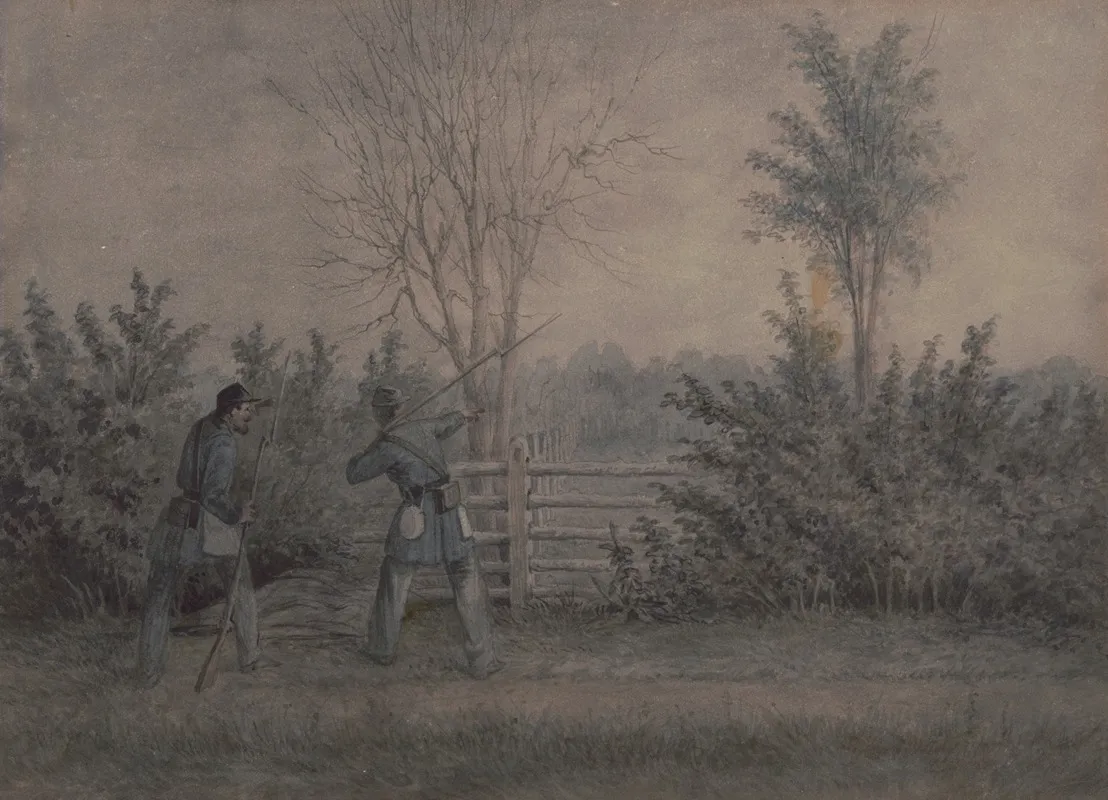 Sketches With Co B 8th Reg Pa Ma Under The Officers Of The Old Southwark Gaurd On Picket Duty
