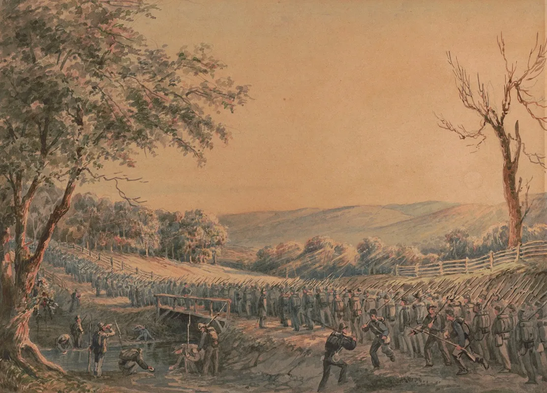 Sketches With Co B 8th Reg Pa Ma Under The Officers Of The Old Southwark Gaurd On The Road To Greencastle