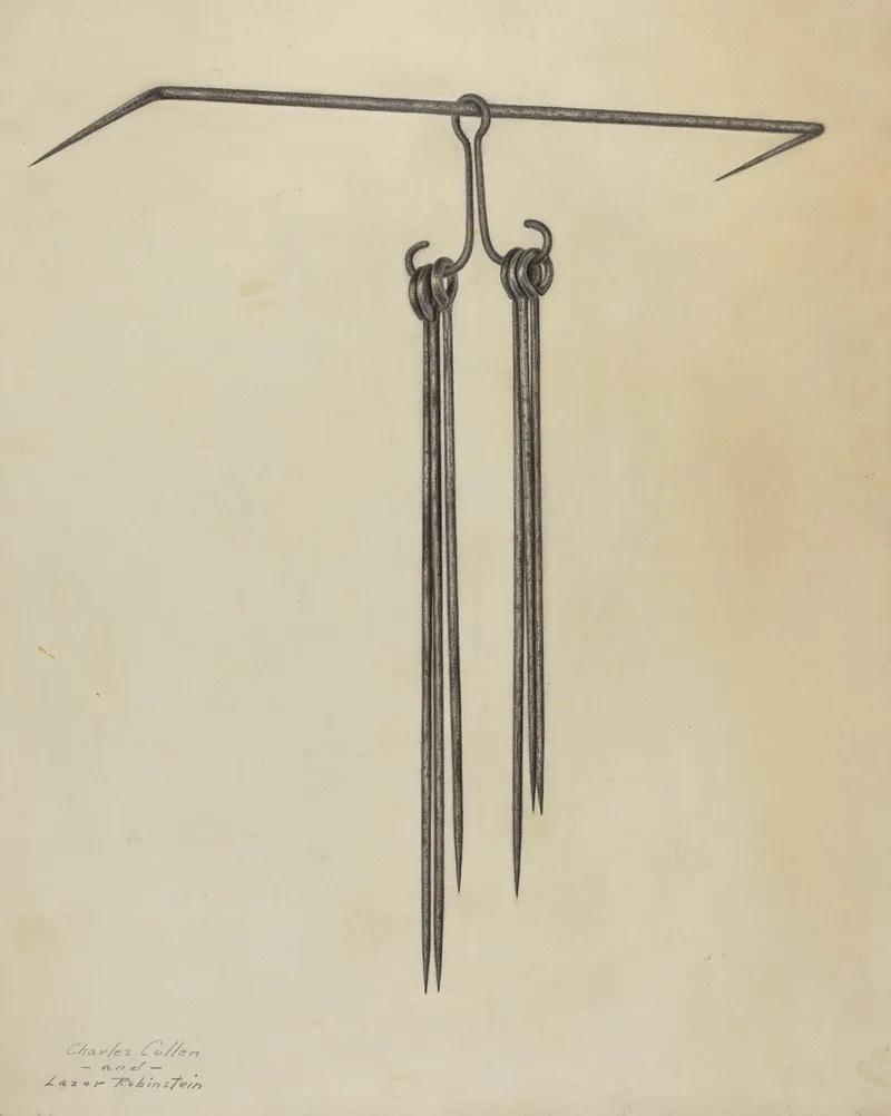 Skewers And Holder 4 by Charles Cullen - Canvas Print