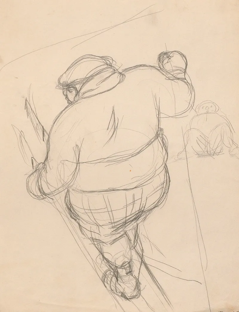 Skieur Corpulent by Louis de Fleurac - Canvas Print