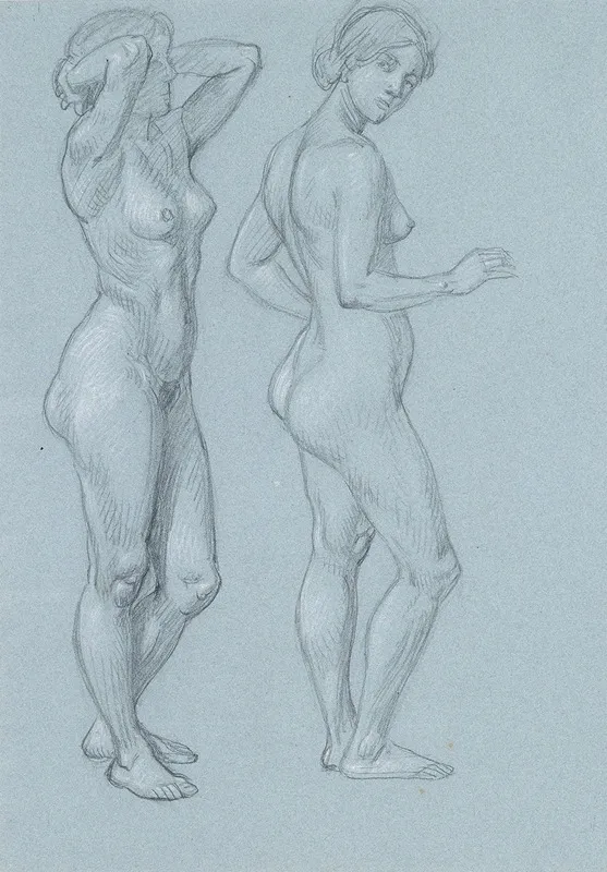 Skizze Eines Weiblichen Aktes