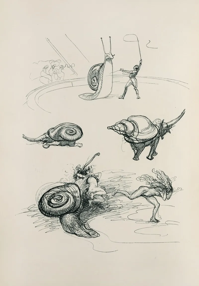 Skizzenbuch Pl 05 by Heinrich Kley - Canvas Print