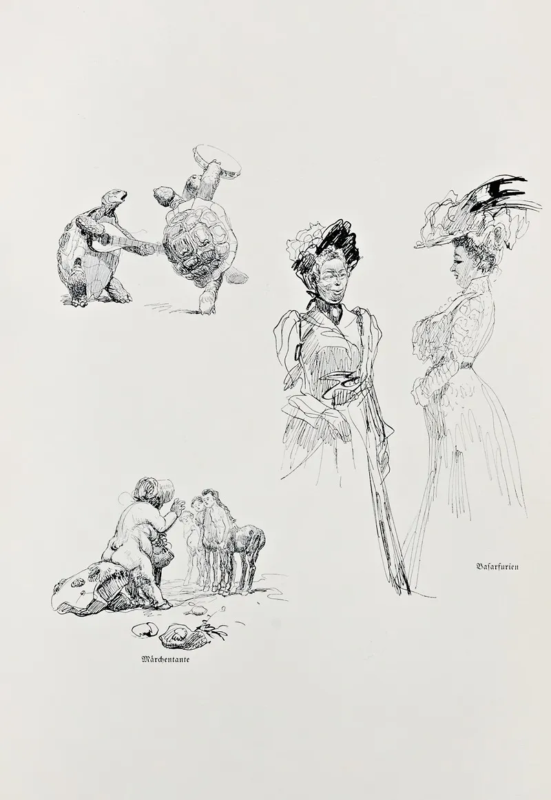 Skizzenbuch Pl 068 by Heinrich Kley - Canvas Print