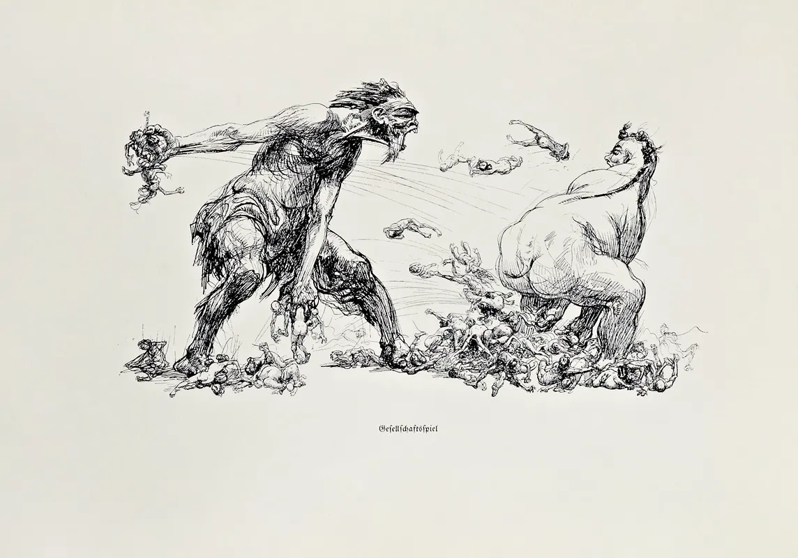 Skizzenbuch Pl 069 by Heinrich Kley - Canvas Print