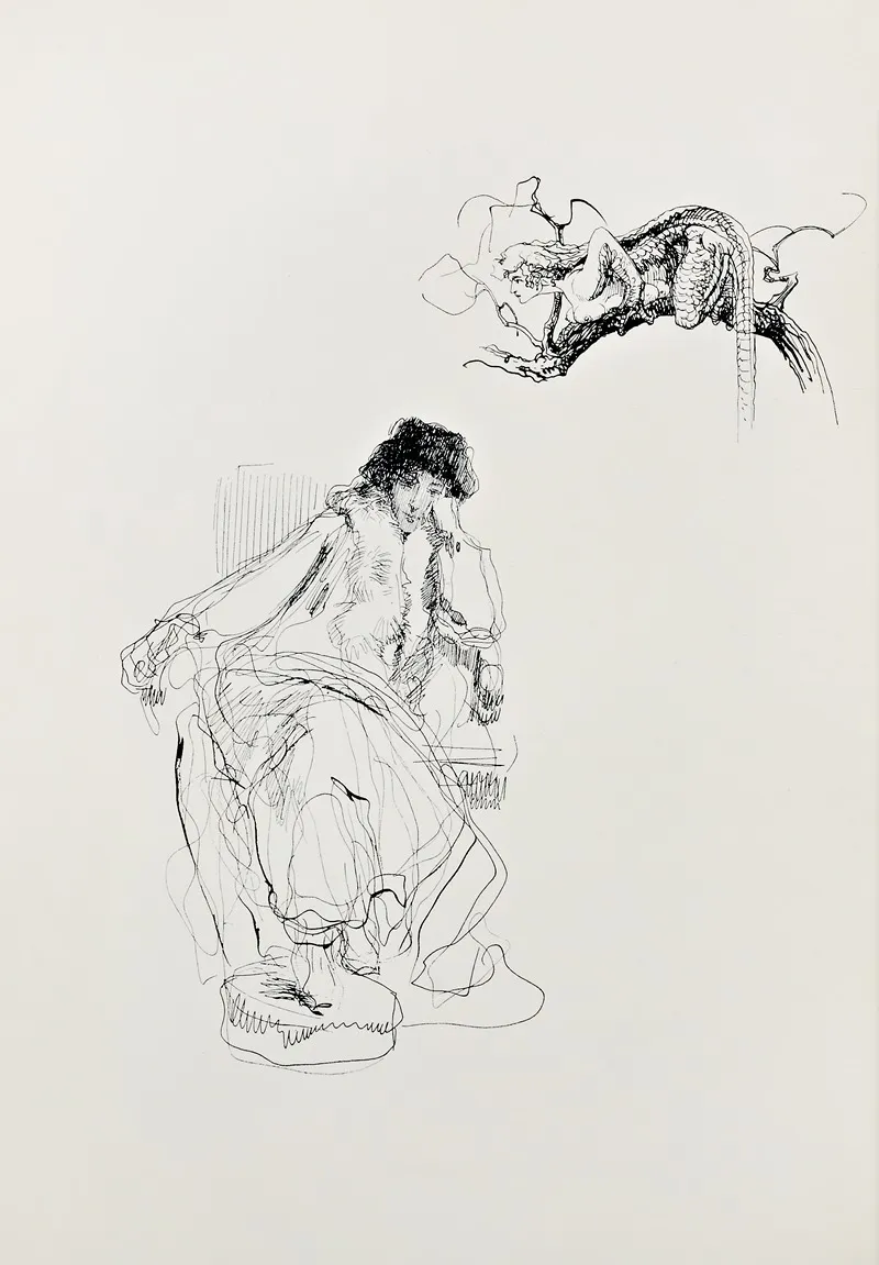 Skizzenbuch Pl 070 by Heinrich Kley - Canvas Print