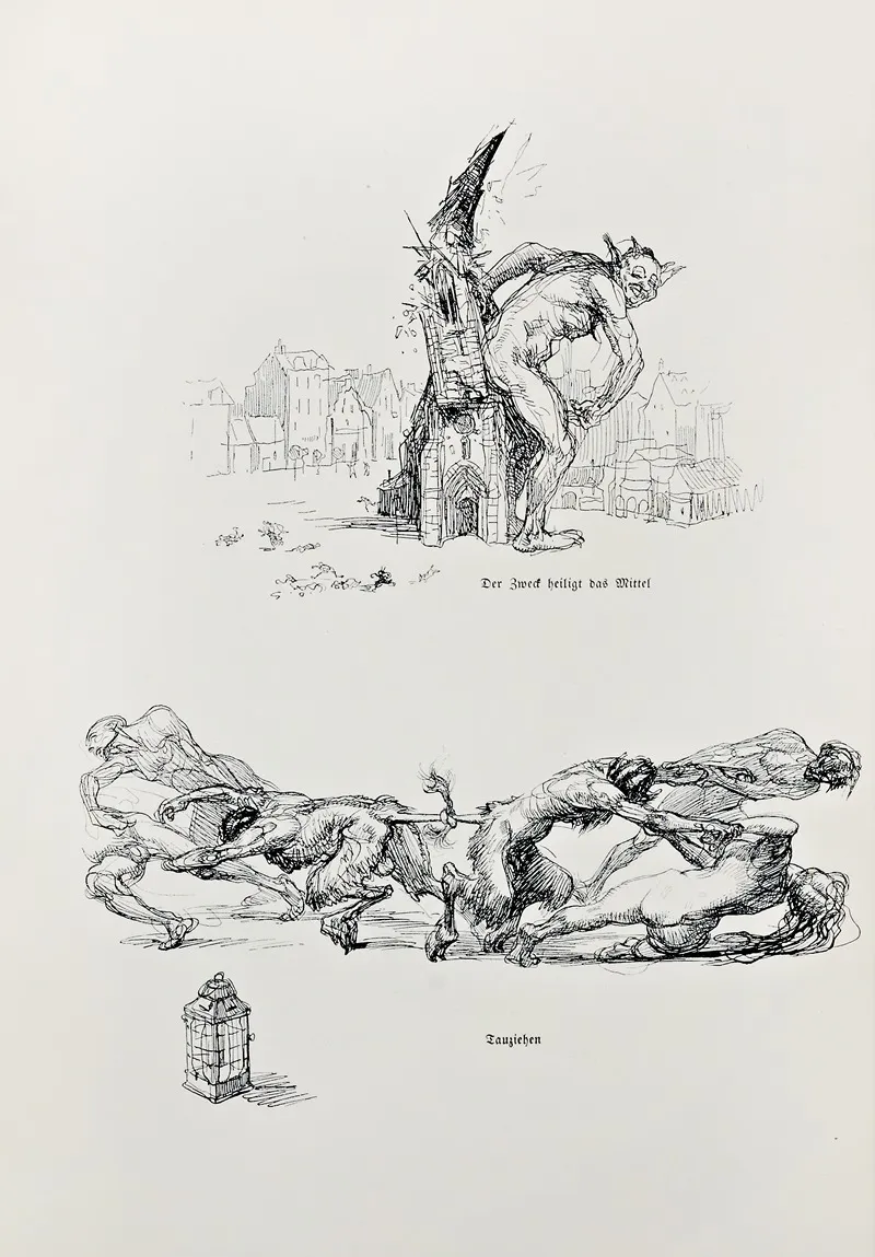 Skizzenbuch Pl 090 by Heinrich Kley - Canvas Print