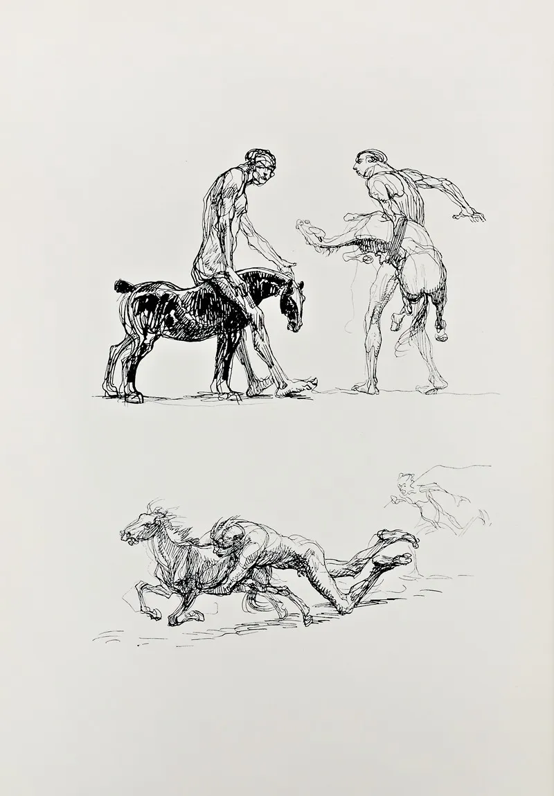 Skizzenbuch Pl 098 by Heinrich Kley - Canvas Print