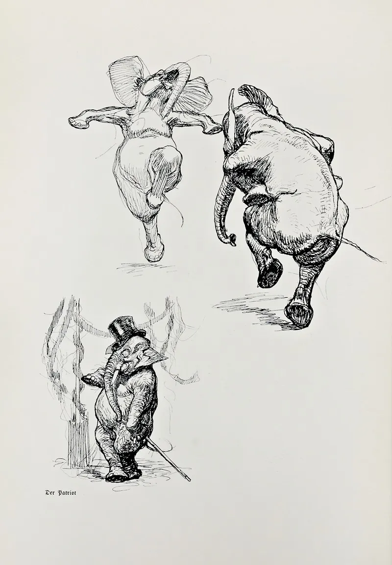 Skizzenbuch Pl 110 by Heinrich Kley - Canvas Print