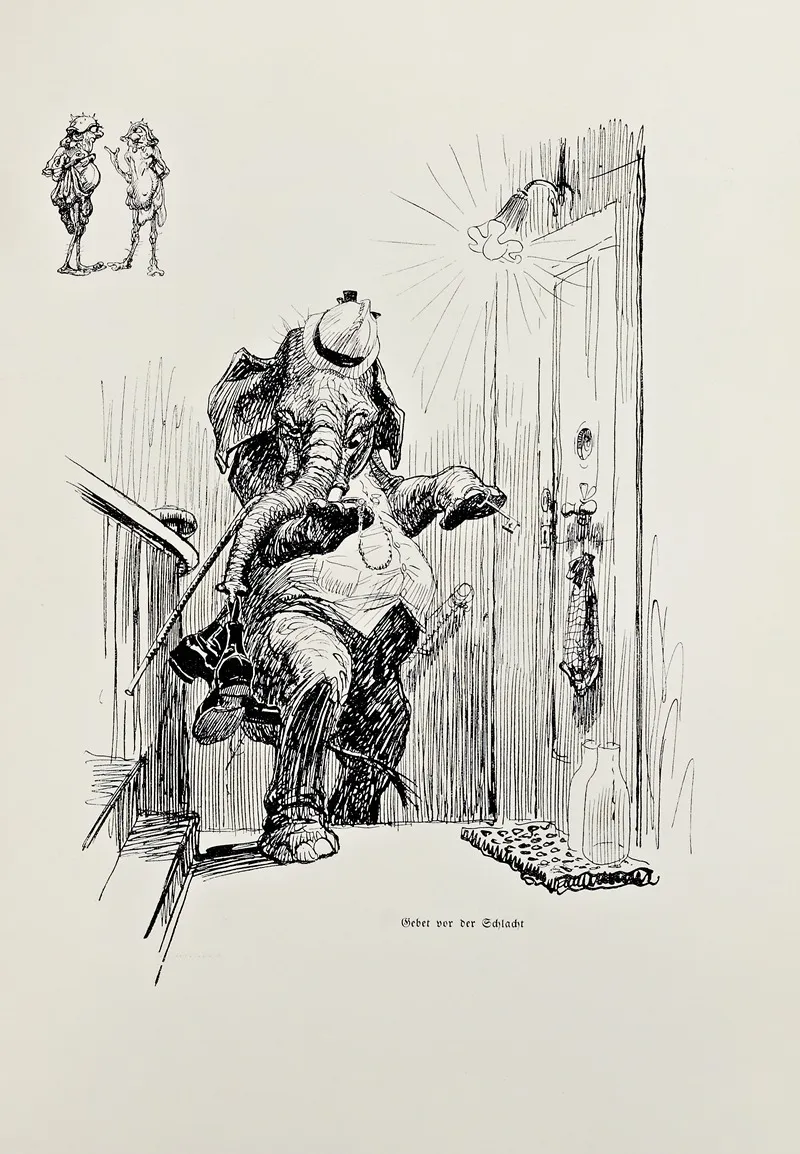Skizzenbuch Pl 119 by Heinrich Kley - Canvas Print