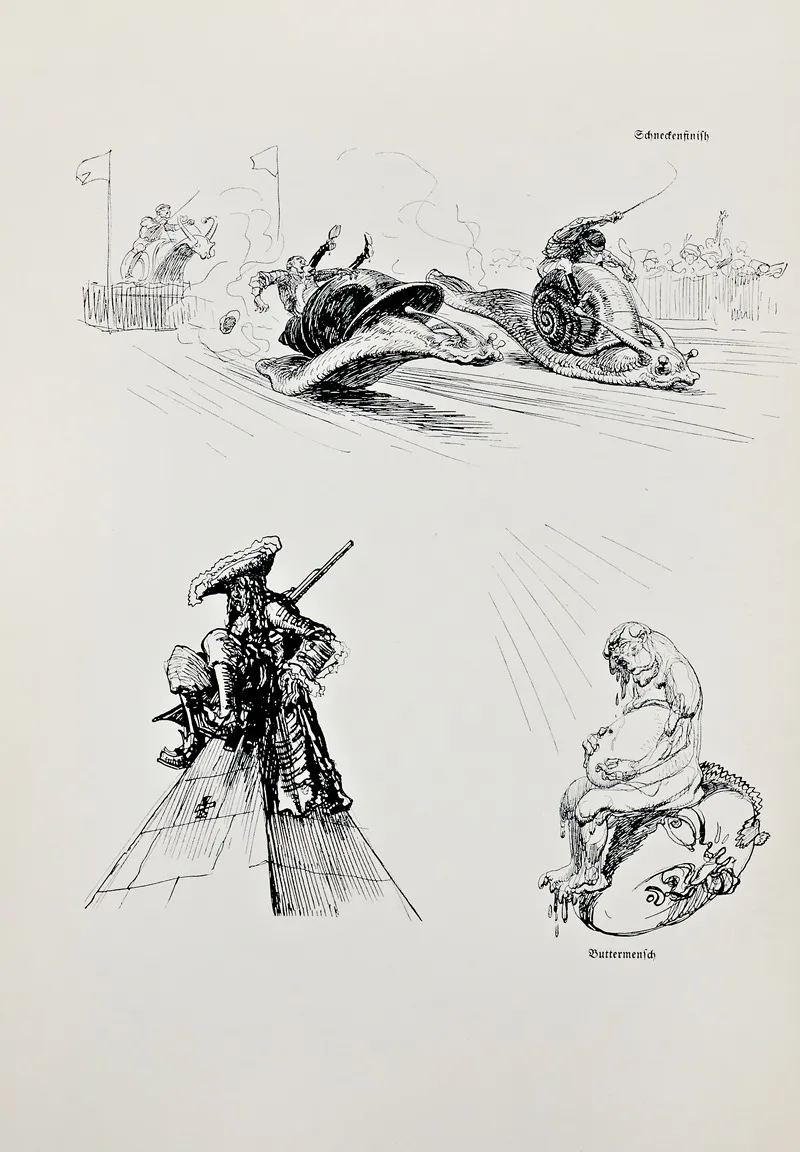 Skizzenbuch Pl 120 by Heinrich Kley - Canvas Print