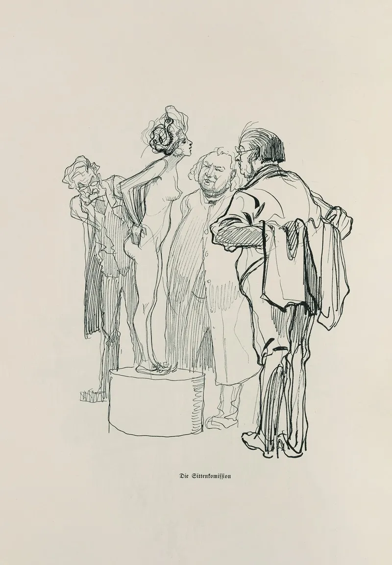 Skizzenbuch Pl 13 by Heinrich Kley - Canvas Print