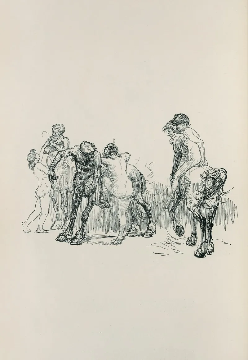 Skizzenbuch Pl 17 by Heinrich Kley - Canvas Print