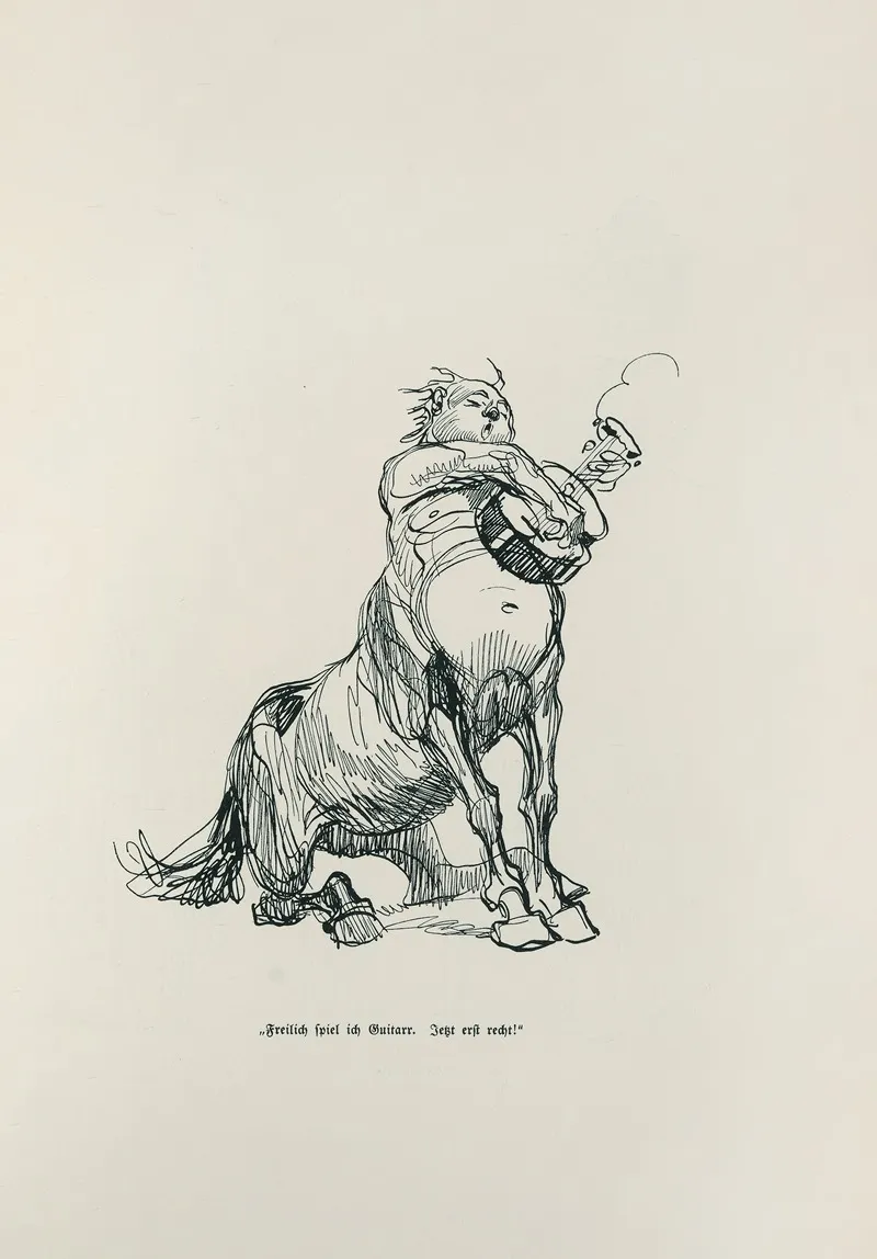 Skizzenbuch Pl 24 by Heinrich Kley - Canvas Print