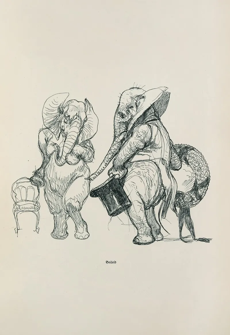 Skizzenbuch Pl 26 by Heinrich Kley - Canvas Print
