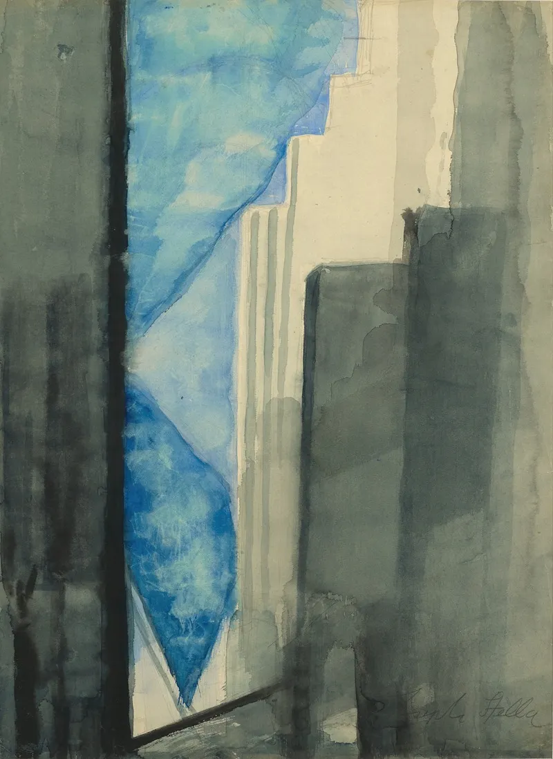 Skyscrapers by Joseph Stella - Canvas Print