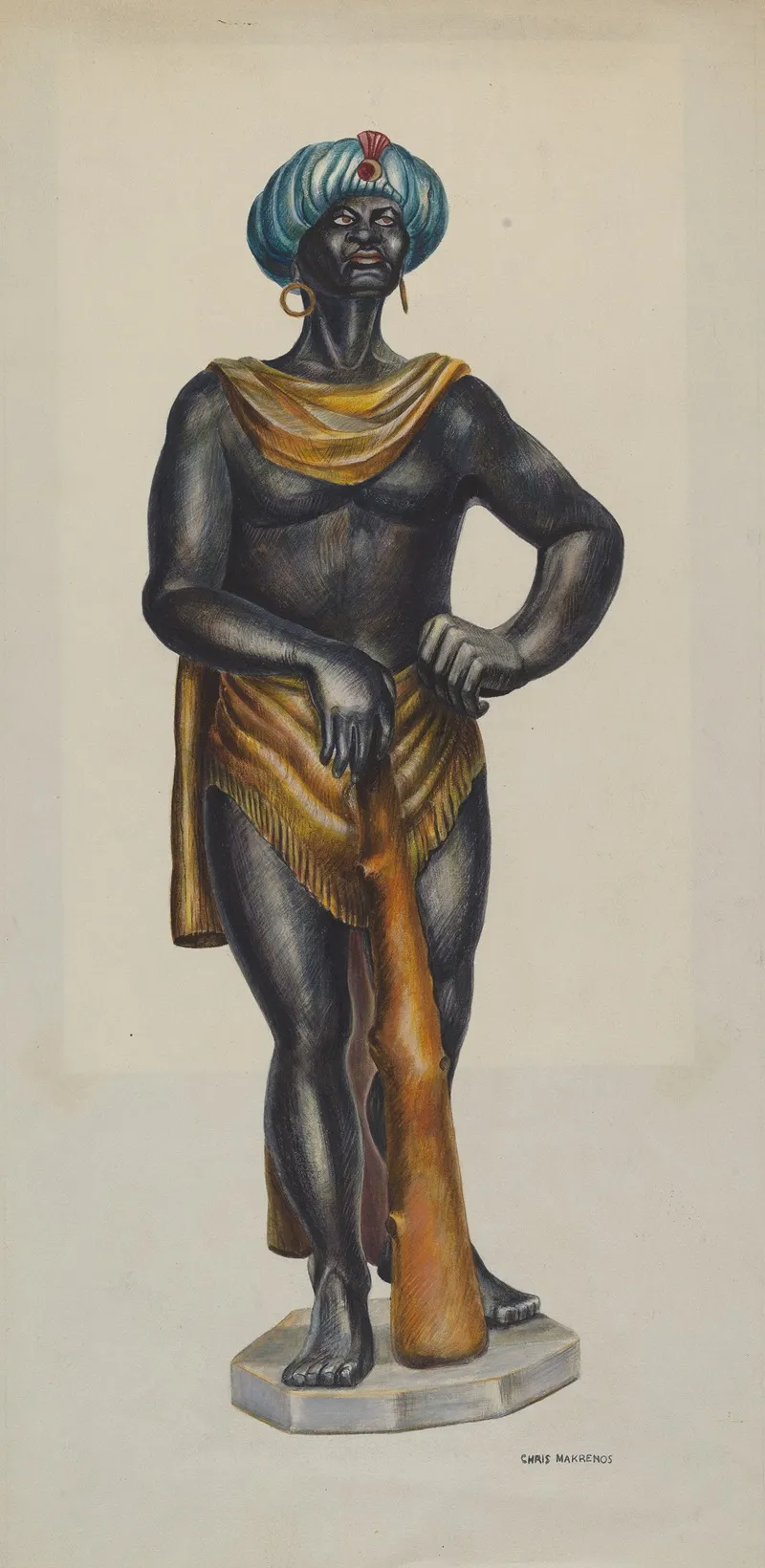 Slave Advertising Figure by Chris Makrenos - Canvas Print