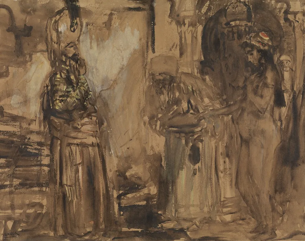 Slavenhandelaar 2 by Marius Bauer - Canvas Print