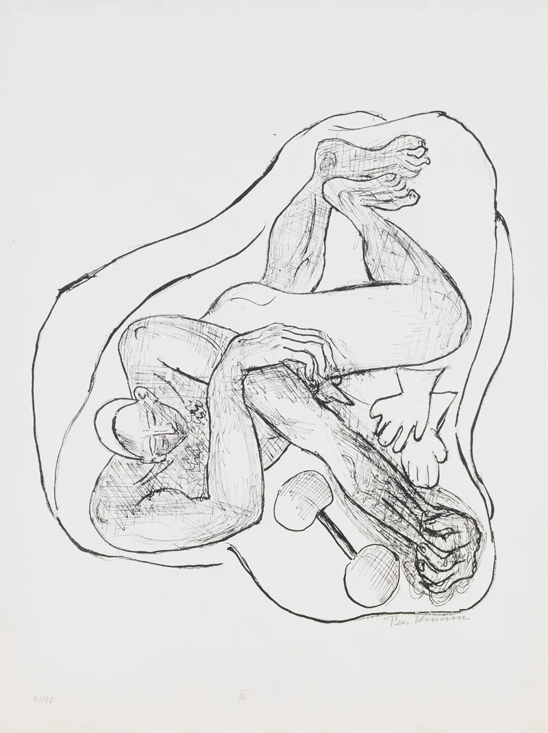 Sleeping Athlete Plate 3 From The Portfolio Day And Dream