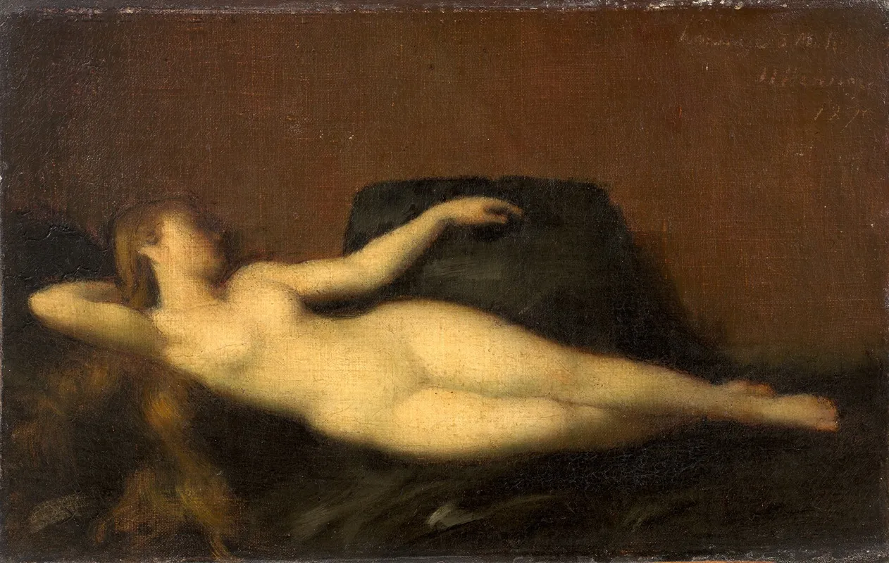 Sleeping Beauty 6 by Jean-Jacques Henner - Canvas Print