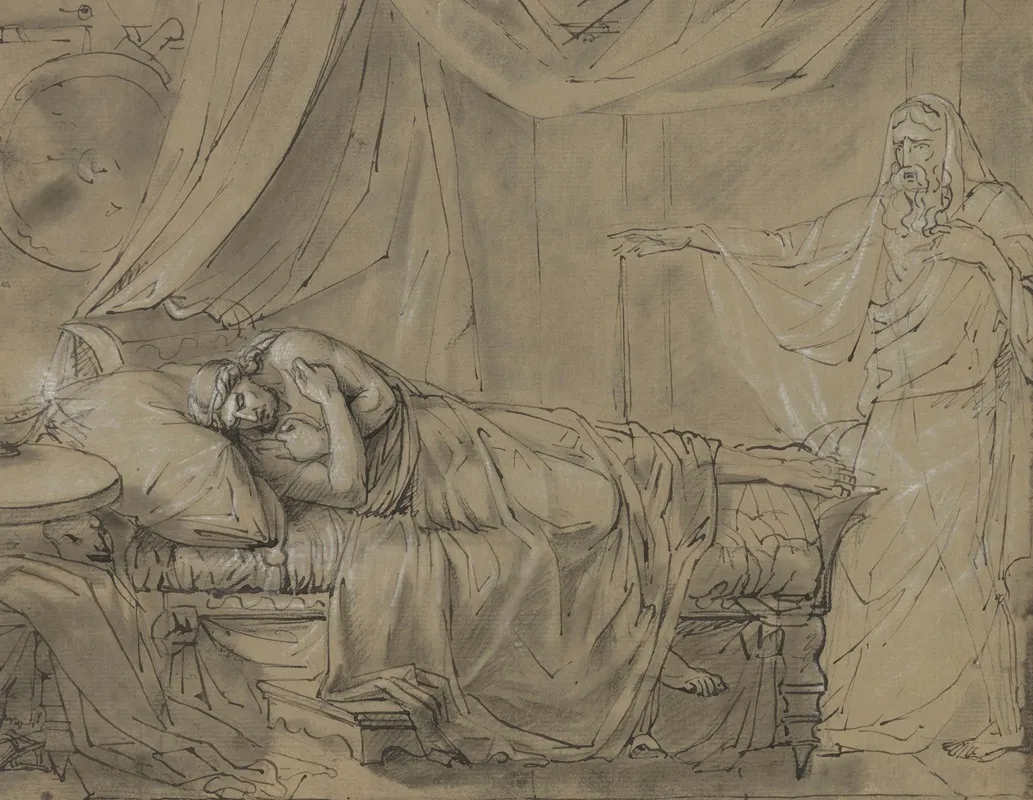 Sleeping Warrior by Jean Antoine Verschaeren - Canvas Print