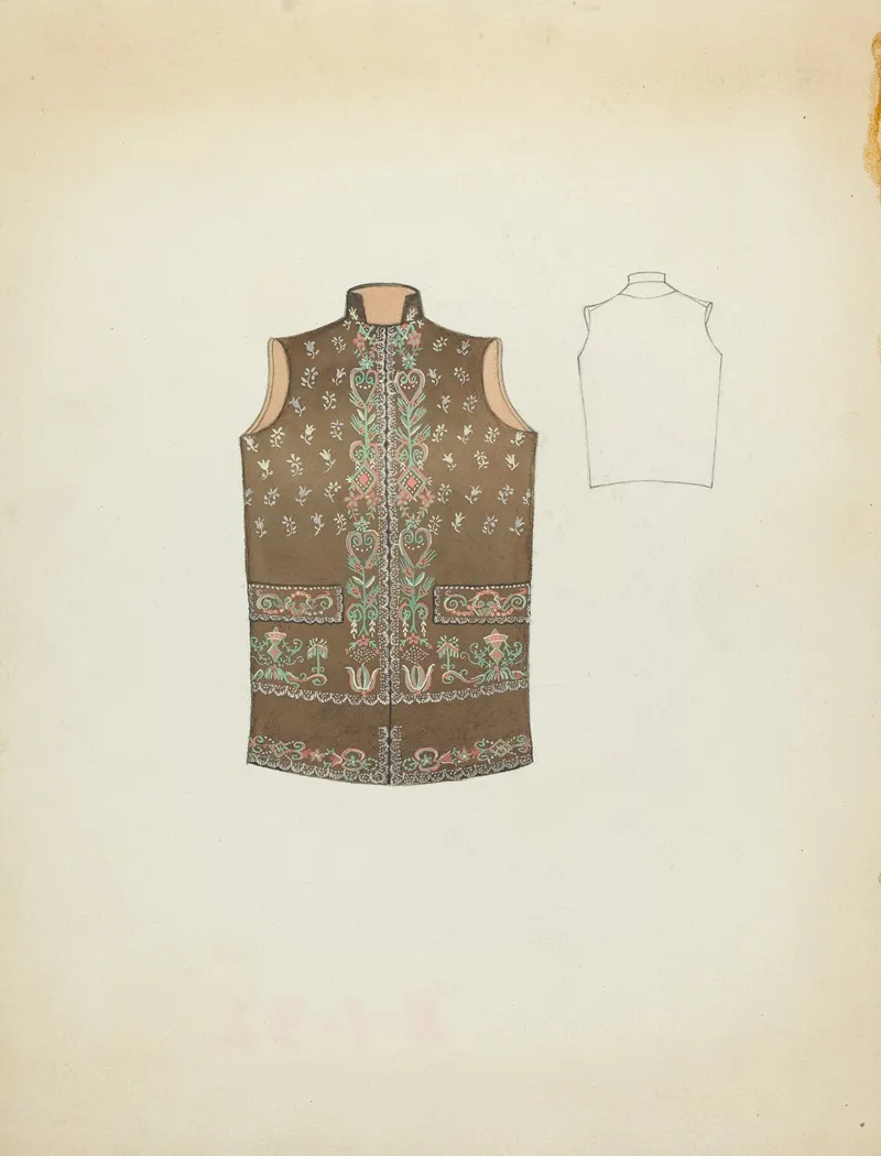 Sleeveless Jacket by American 20th Century - Canvas Print