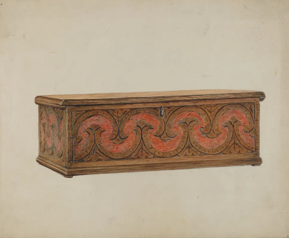 Small Carved Chest by Ralph Boyer - Canvas Print