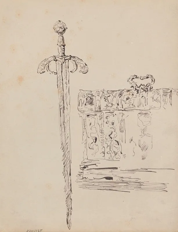 Small Chest En Sword by James Ensor - Canvas Print