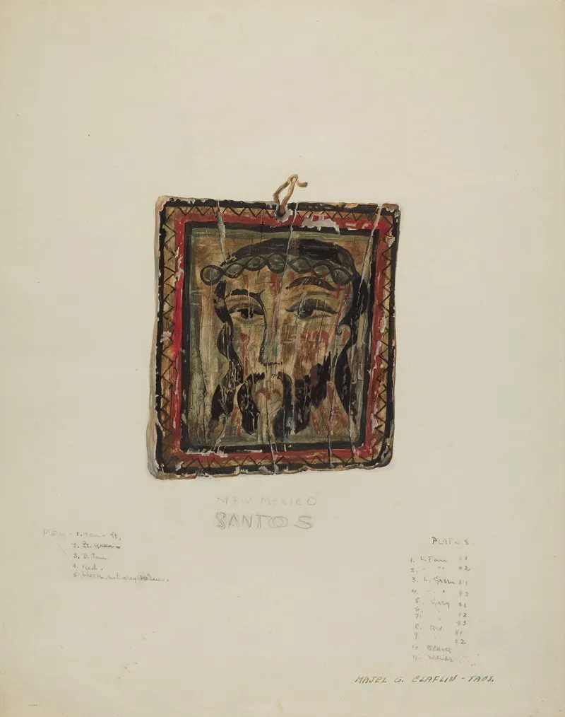 Small Christo Head Retablo