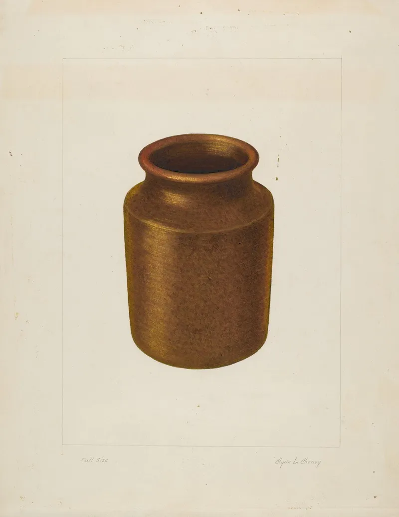 Small Earthen Jar by Ludmilla Calderon - Canvas Print