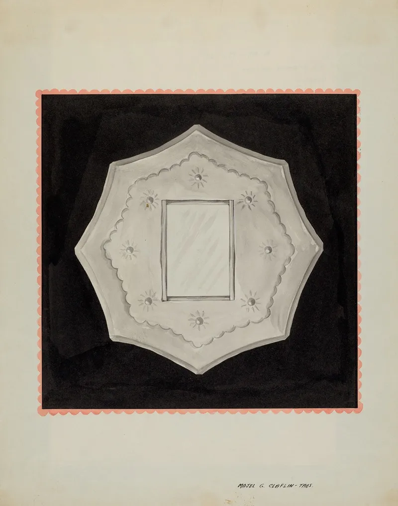 Small Tin Framed Mirror 2 by Majel G. Claflin - Canvas Print