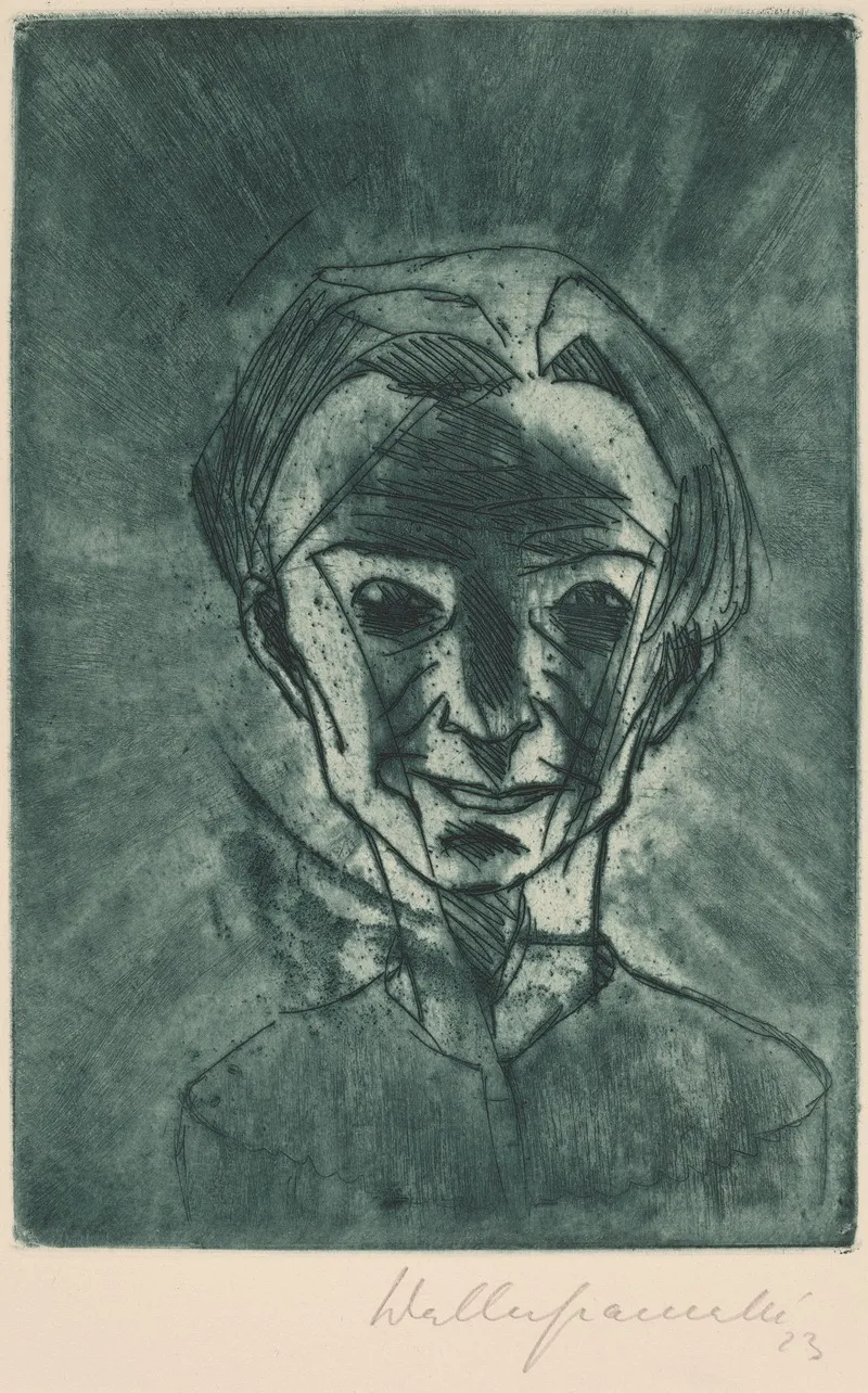 Smiling Head Self Portrait Lachelnder Kopf Selbstportrat