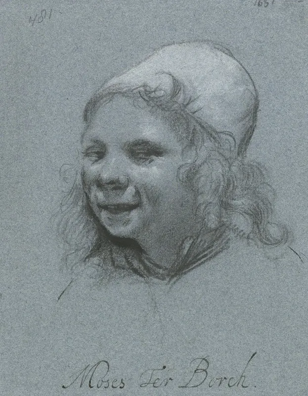 Smiling Self Portrait From The Side by Moses ter Borch - Canvas Print
