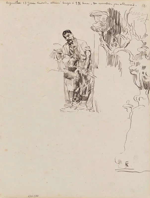 Smith And Chandelier by James Ensor - Canvas Print