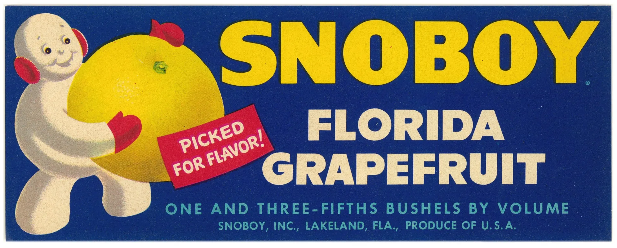Snoboy Florida Grapefruit Label