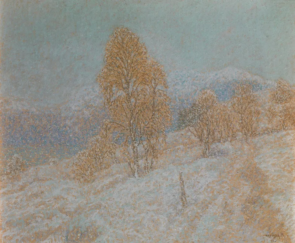 Snowy Day by William Henry Singer - Canvas Print