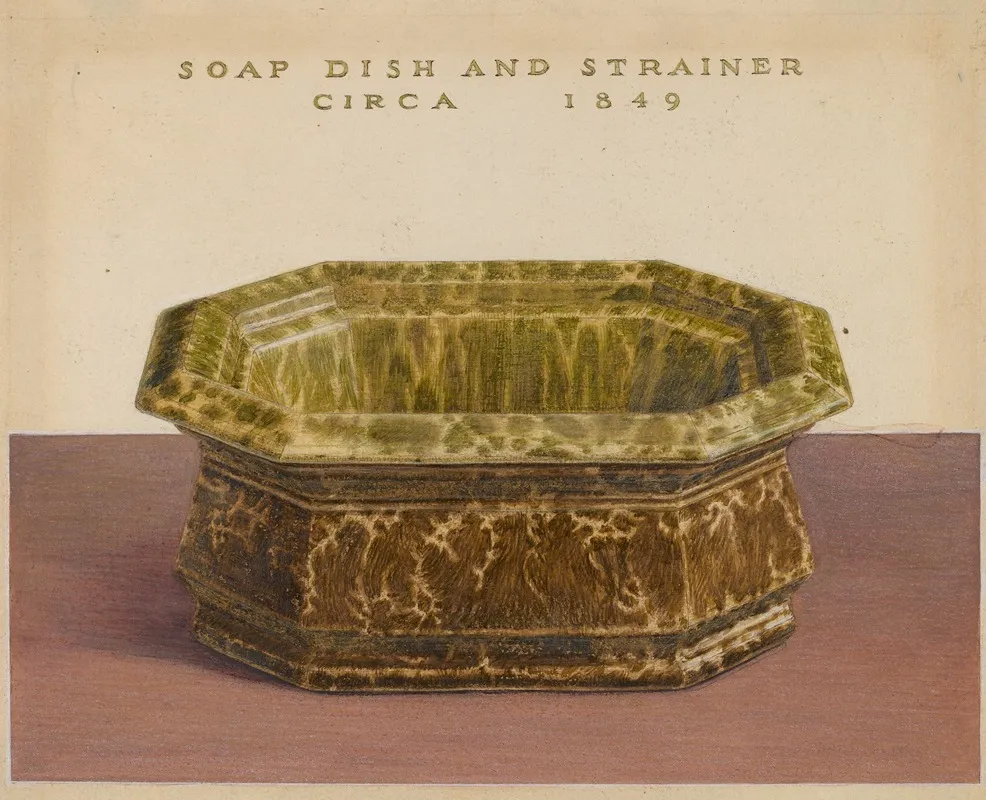 Soap Dish And Strainer by Roy Williams - Canvas Print