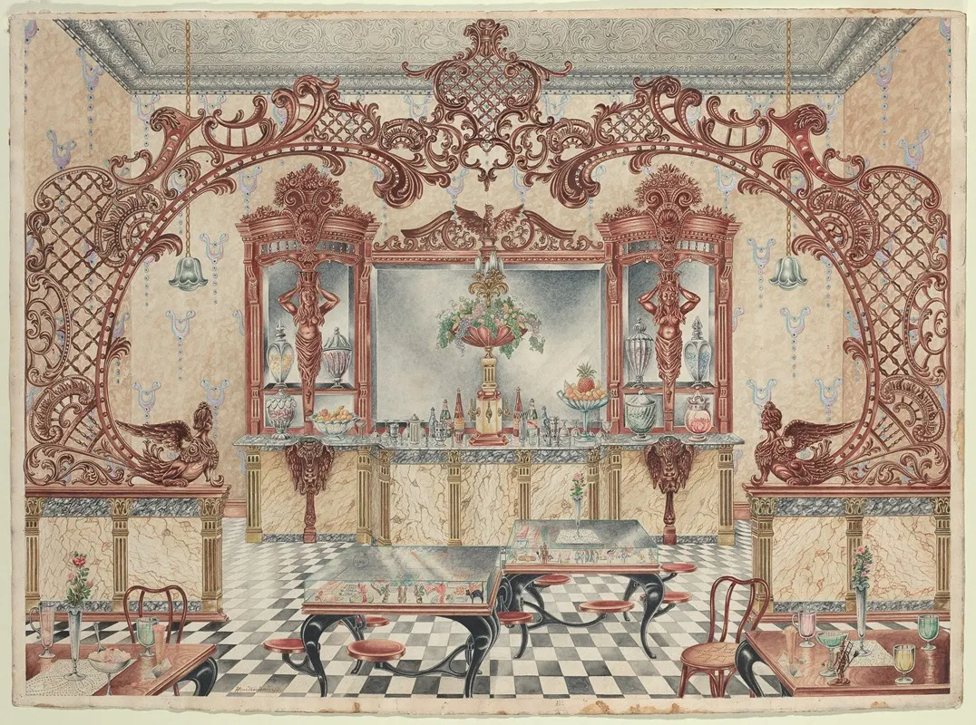 Soda Fountain by Hans Westendorff - Canvas Print