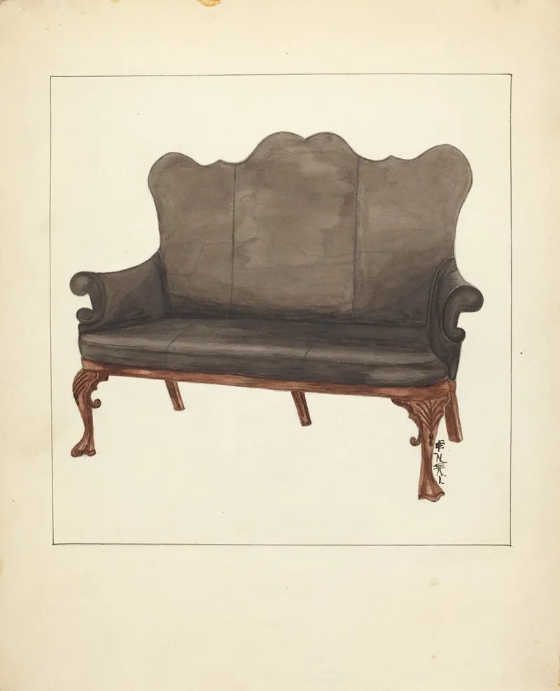 Sofa 20 by Florence Neal - Canvas Print