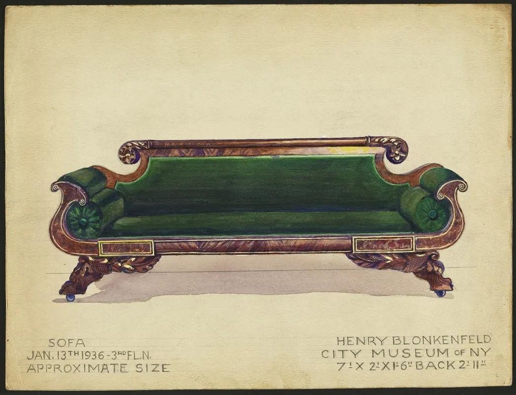 Sofa 25 by Henry Blonkenfeld - Canvas Print