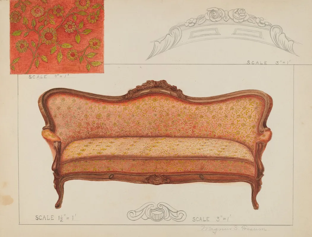Sofa 33 by Magnus S. Fossum - Canvas Print