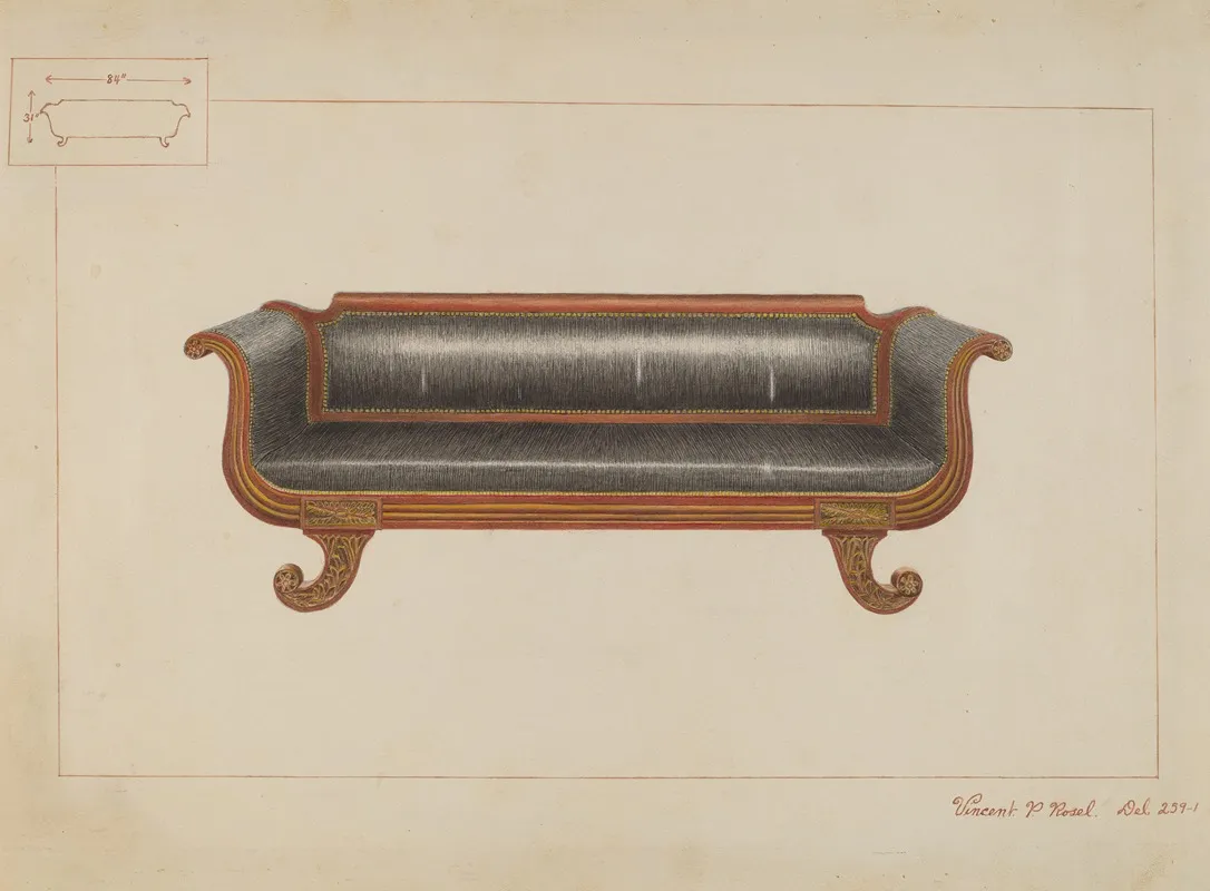 Sofa 44 by Vincent P. Rosel - Canvas Print