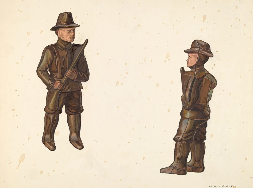 Soldier In Khaki Coin Bank