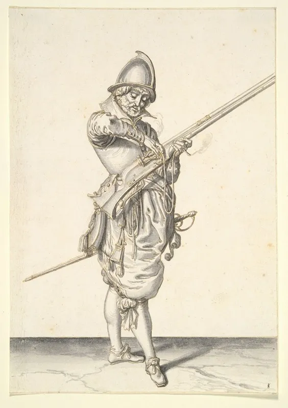 Soldier Preparing To Fire A Caliver