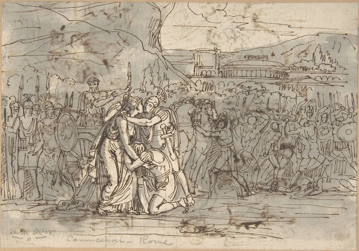Soldiers Going Into Battle by Vincenzo Camuccini - Canvas Print