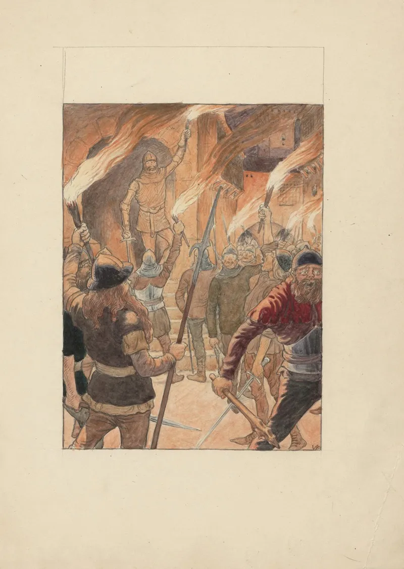 Soldiers With Torches