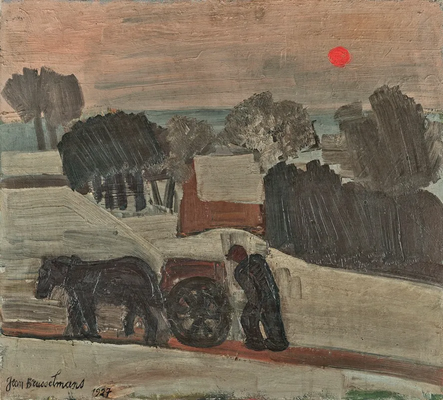 Soleil Couchant En Brabant