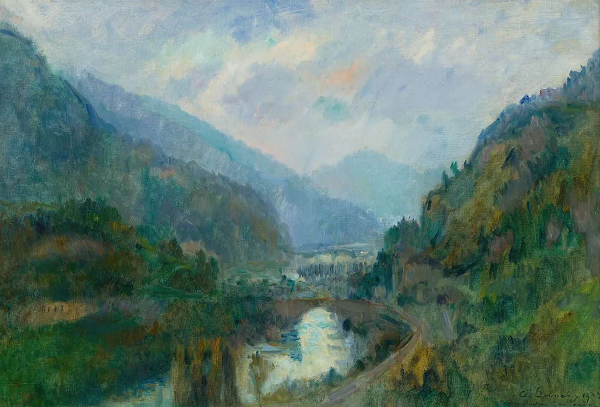 Soleil Levant A Saint Maurice by Albert Lebourg - Canvas Print