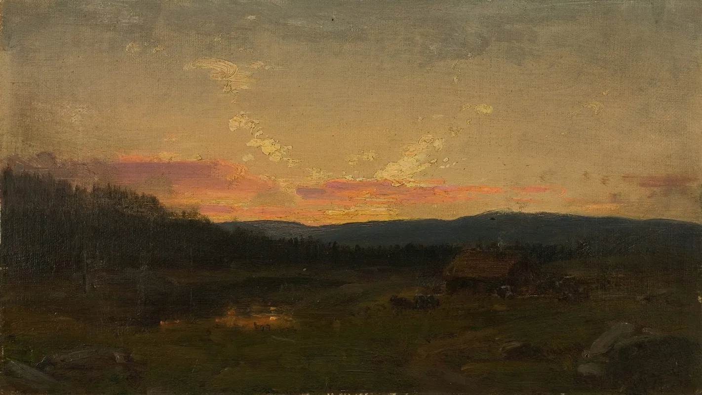 Solnedgang Ved Seteren