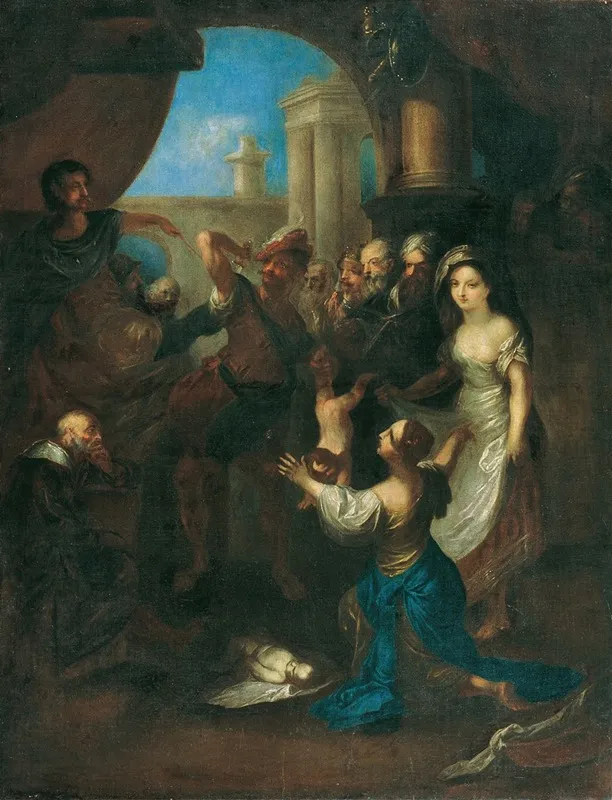 Solomons Judgment by Franz Anton Maulbertsch - Canvas Print