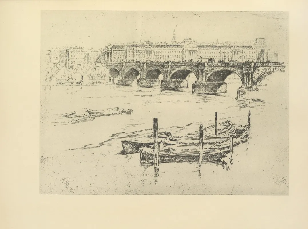 Somerset House 3 by Joseph Pennell - Canvas Print